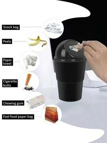 1入組多功能汽車垃圾桶汽車收納盒 - 彩色 - 查看 6