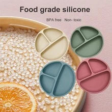 11 Pcs Ether silicone tableware set suction bowl plate with sucker cups 2 in 1 drinking bottle snack pot with 2 straws open cup wooden spoon and fork mini cultery set waterpoof bib silicone dinnerware