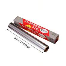 1卷耐熱錫箔紙,厚鋁箔紙,適用於野餐、燒烤、烤魚、烘烤,適用於烹飪、燒烤、烘烤 - 銀色 - 查看 2