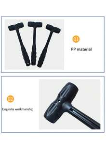 塑料小錘子,家具安裝安全錘,便攜防滑地板塑料錘 - 黑色 - 查看 5