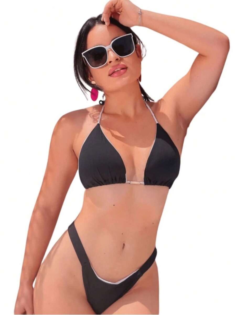 Women Two-piece Outfits - màu đen - Xem 1