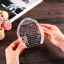 Gifts for Wife from Husband Birthday Anniversary Wife Gift Ideas I Love You Gifts for Her, to My Wife Crystal Keepsakes Presents for Mother's Day Christmas Valentine's Day - 無色 - 查看 2