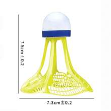 3PCS Windproof Badminton Shuttlecock Ball Wind Resistance Training Accessories Outdoor Sport Supplies Multicolor Nylon - Yellow - View 2