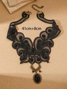 Europe And America Cross-border Necklace - Black - View 2