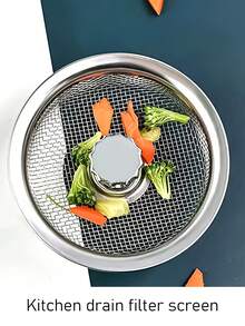 1pc Kitchen Sink Filter, Bathroom Sink & Drain Filter - Silver - View 6