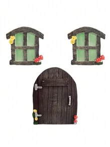1 Set Of Outdoor Garden Tree Door Hanging Resin Crafts Outdoor Decoration - Multicolor - View 3