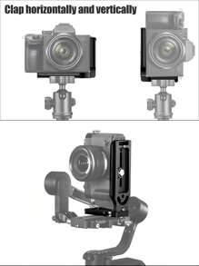 1 Pièce Plaque De Dégagement Rapide En Forme De L En Alliage D'aluminium Pour La Prise De Vue Verticale De La Caméra Dslr, Compatible Avec Dji Ronin Et Zhiyun Crane