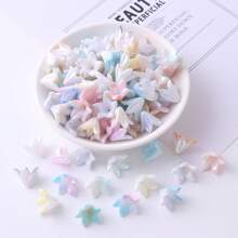 Xấp xỉ 70 cái/gói 50g Mới Biến đổi dần Acrylic Hạt Lý tưởng Để làm đồ trang sức DIY , Phụ kiện tóc Và Đồ trang trí - Hoa huệ kem Mapei - Xem 1