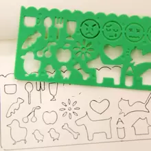 4 PIÈCES Jouets de dessin pour enfants, tableau de patrons de peinture, règle en plastique, artisanat artistique, apprentissage du dessin. Jouets éducatifs pour enfants, cadeau (Remarque: mélange aléatoire), retour à l'école