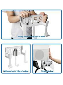 1入組遊戲機牆掛支架(不包括遊戲機),配備可拆卸控制器架和耳機掛鉤,與 Xbox One S 兼容,是完美的遊戲配件和禮物 - 白色 - 查看 8