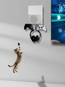 1入組遊戲機牆掛支架(不包括遊戲機),配備可拆卸控制器架和耳機掛鉤,與 Xbox One S 兼容,是完美的遊戲配件和禮物 - 白色 - 查看 7