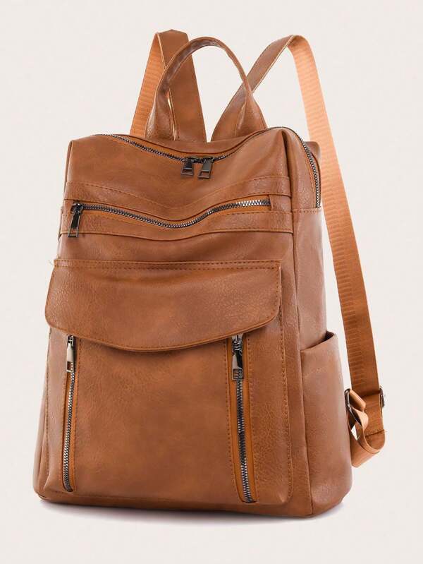 Moda Feminina Franja Pingente Cor Sólida Mochila Multifuncional Para Mulheres, Negócios Casual Computador Mochilas, Versátil Mochila Grande À Prova D’água Para Notebook, Bolsa De Trabalho, Mala, Mochila De Campus Universitário De Grande Capacidade Para Viagens Ao Ar Livre