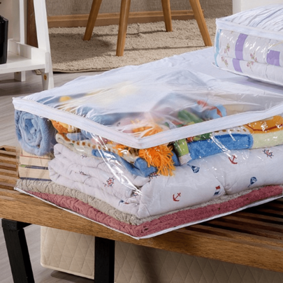 Kit 2 Organizadores Multiuso Transparente com Zíper Tam M