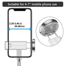 TONEOF Tripod, Cell Phone Selfie Stick, 60 Inch All-In-1 Stand With Integrated Wireless Remote, Lightweight And Portable, Extendable Tripod For 4-7 Inch IPhone And Android White - White - View 4