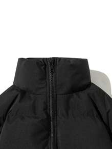 Men's Thick -Padded Coat Gym Clothes Men - Black - View 3