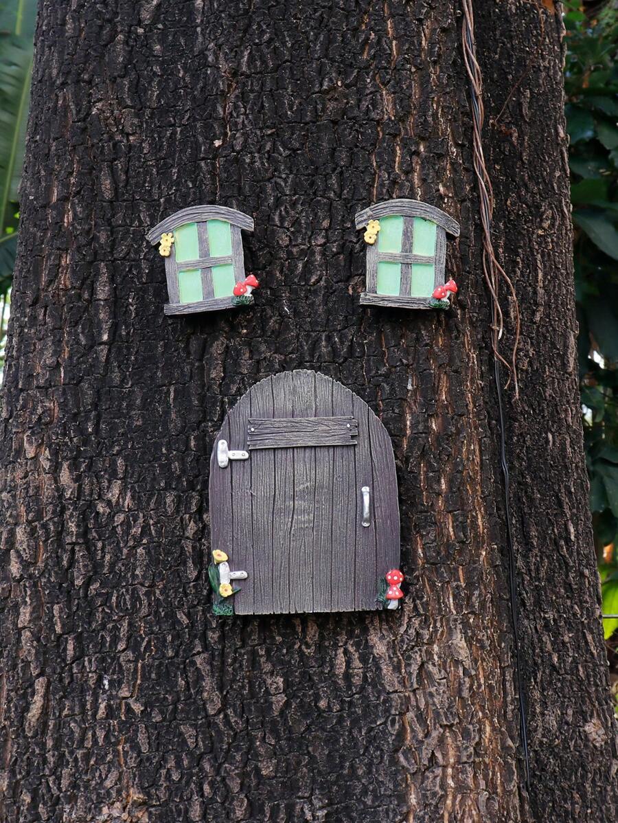 1 Set Of Outdoor Garden Tree Door Hanging Resin Crafts Outdoor Decoration - Multicolor - View 1