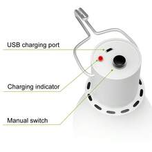 QNBDG 15W Led Ngoài trời Ánh sáng mặt trời Bóng đèn tròn Tính phí Có thể mang đi Lều cắm trại Vật rủ xuống Đèn Câu cá đêm 5V Trong nhà Tiết kiệm năng lượng Bảo vệ mắt Nhấp nháy Nhà  Sân vườn Sân sau Khẩn cấp An toàn Đèn Với móc Dài Pin Đời sống - trắng - Xem 5