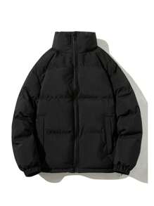 Men's Thick -Padded Coat Gym Clothes Men - Black - View 1