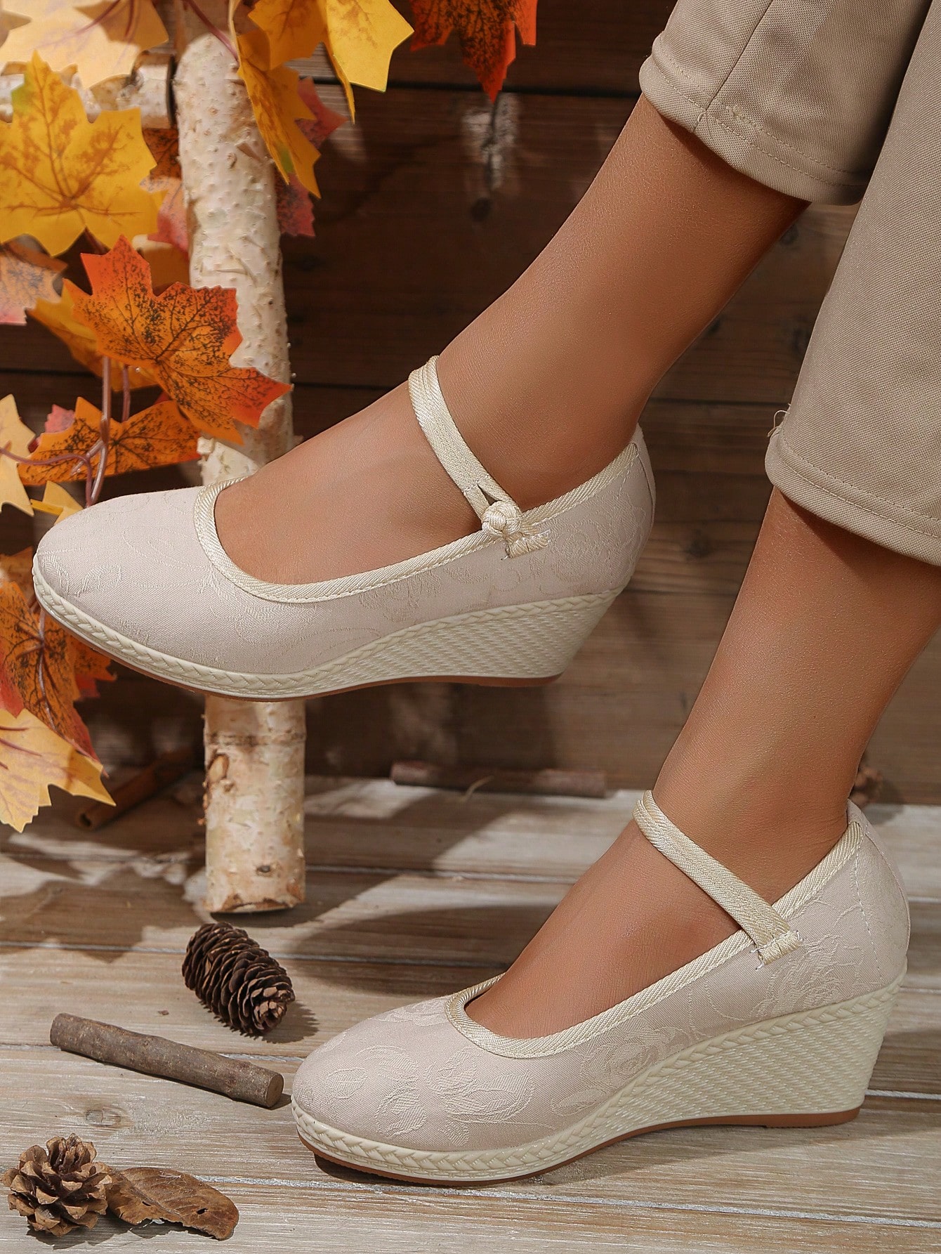 Scarpe in tessuto con zeppa store
