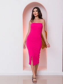 Women Dresses - 粉色 - 查看 1