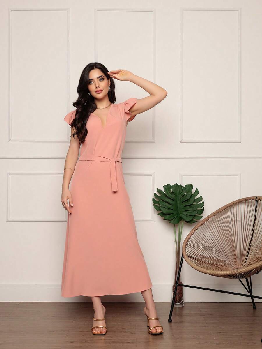 Women Dresses - 淺粉色 - 查看 1