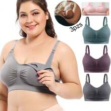 3pk Brasier De Lactancia Materna Sin Costura Sujetador