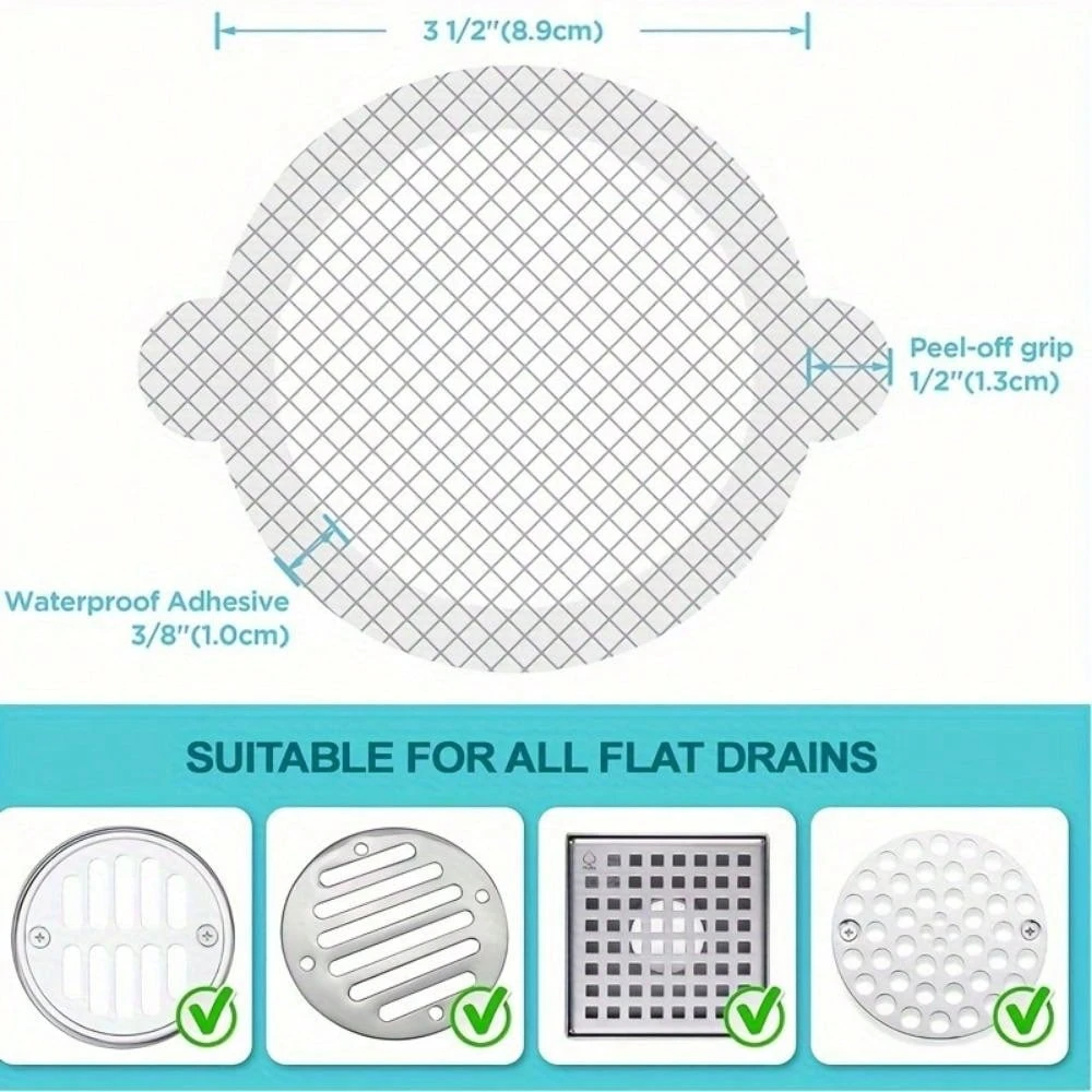 10 pieces Disposable Shower drain Trap, mesh shower drain cover