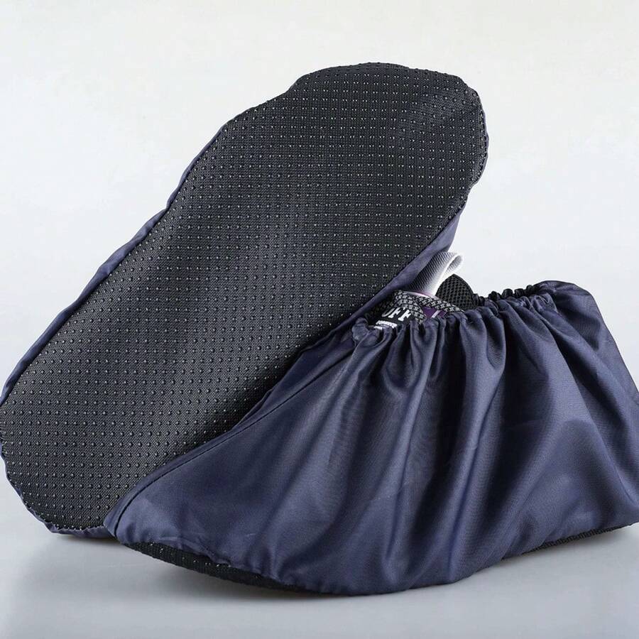 1雙防水防滑鞋套,可水洗室內鞋收納盒,保持地板地毯清潔,可重複使用的彈性鞋套保護器 - 藏蓝色 - 查看 1