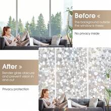 1 Piece Of Window Film Privacy 3D Cobblestone Frosted Privacy Film Electrostatic Adsorption Glass Door Cover Electrostatic Window Detachable Non Adhesive UV Resistant Glass Cover Film Suitable For Home And Office Use - White - View 5