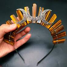 1入自然水晶發帶,豪華婚禮皇冠頭帶,新娘頭飾,頭髮裝飾,女性聖誕禮物