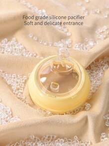 1pc Baby Pink Fruit Pattern Pp High Temperature Resistant Milk Bottle For Daily Use