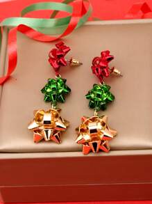 A Christmas Simple Metal Earrings - Christmas model A - View 1