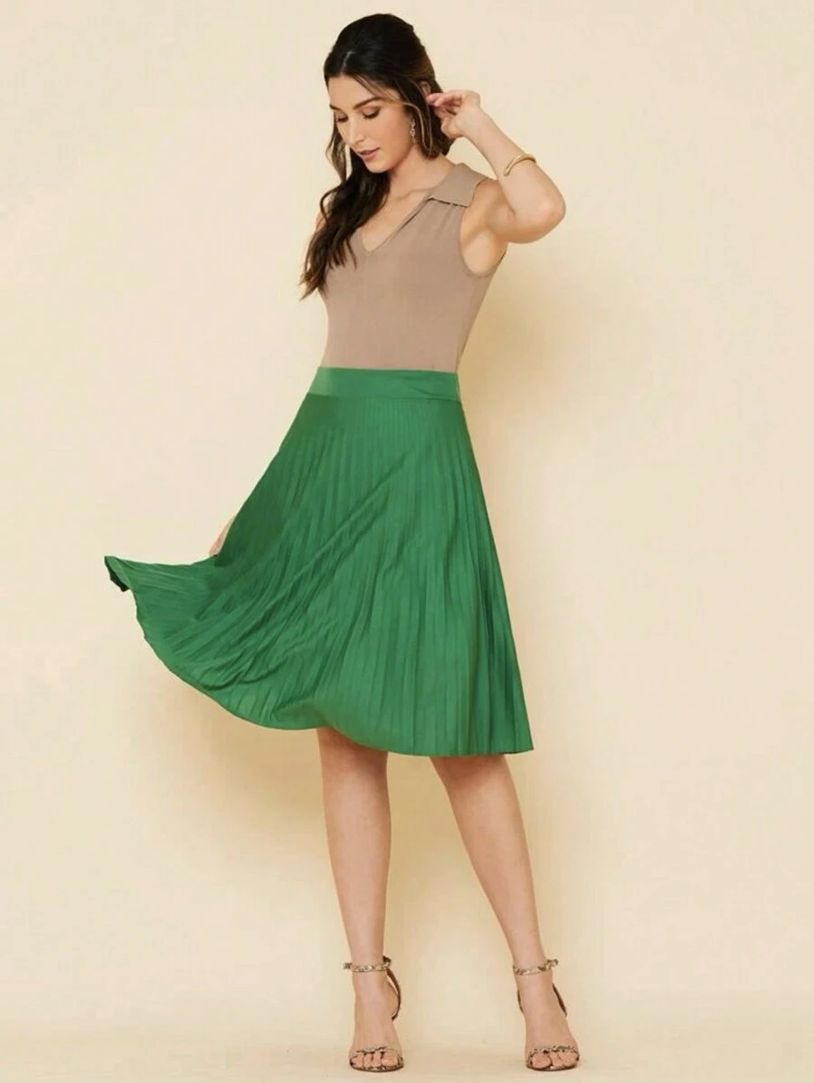 Women Skirts - 綠色 - 查看 1