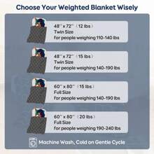 Warm Weighted Blanket, Fleece Sherpa Flannel Throw Heavy Blanket With 7-Layer Design - 霧霾藍 - 查看 7