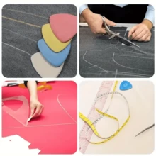 10入組彩色可補充裁縫粉筆,裁縫用品,刺繡工具 - 彩色 - 查看 3