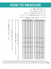1片復古點和雪花設計菱形窗簾,適用於客廳和臥室 - 白色 - 查看 6