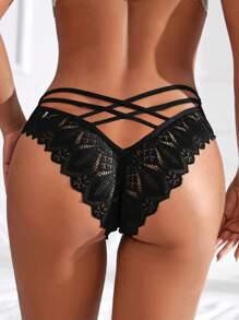 4入組女性性感花邊三角褲 - 彩色 - 查看 5