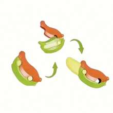 香蕉和胡蘿蔔形狀的玩具刀,3d打印重力刀,減壓玩具,聖誕/萬聖節/生日派對禮品,cosplay道具 - 彩色 - 查看 7