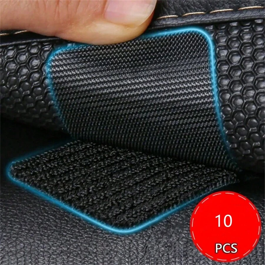 10入組汽車腳墊防滑固定貼紙,自粘固定隱形膠帶,車用地墊固定貼紙配件 - 彩色 - 查看 1