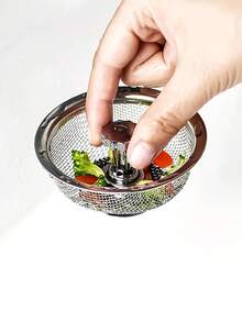 1pc Kitchen Sink Filter, Bathroom Sink & Drain Filter - Silver - View 4