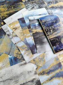 30pcs/Pack Dreamy Marbled & Sand Pattern Background Material Paper For Diy Collage Decoration - Multicolor - View 2