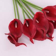 2 件逼真迷你马蹄莲装饰，适合卧室和客厅 - 酒紅色 - 查看 5