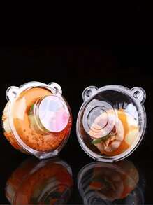 10 件/20 件/30 件透明塑料蛋糕杯盒松饼甜点纸杯蛋糕盒饼干水果寿司包装容器学校用品食品袋食品盒适用于糖果巧克力饼干等。 - 無色 - 查看 7