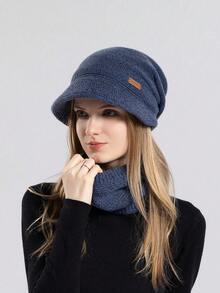 女兒冬季天鵝絨堆帽,戶外保暖套頭帽,寬邊,面部友好,小耳保護,時尚束縛帽