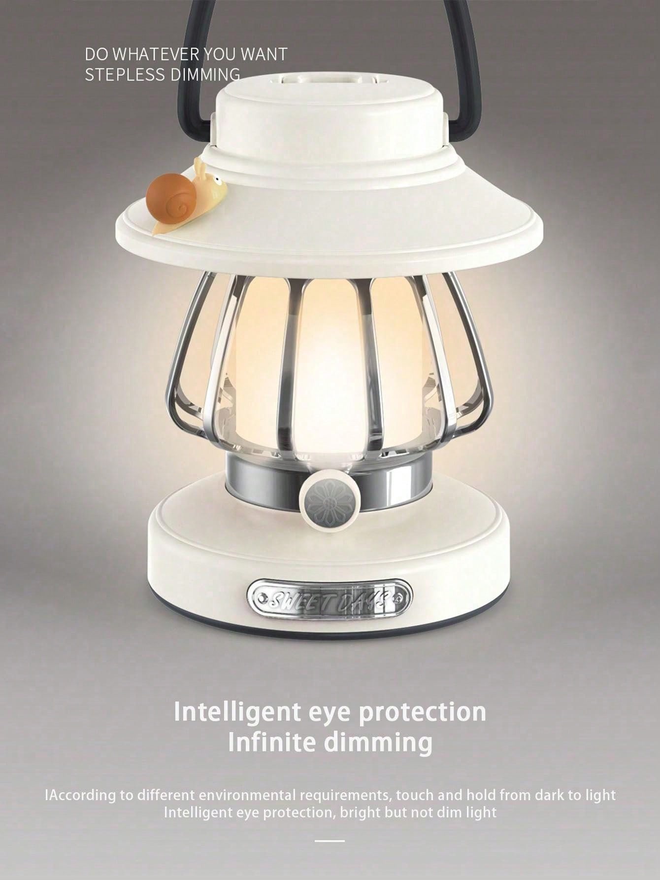 New Vintage Led Camping Night Light, Portable Creative Outdoor Tent Light, Usb Rechargeable Eye
