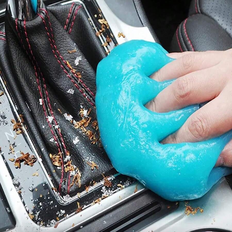 1只汽車清潔凝膠:神奇除塵劑,除膠劑和鍵盤清潔劑 - 自動清潔配件,讓您的汽車保持一塵不染!汽車配件 - 淺藍色 - 查看 1