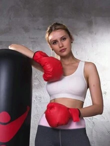 1 雙成人拳擊手套、拳擊裝備、全指拳擊手套、綜合格鬥、泰拳、跆拳道 - 紅色 - 查看 3