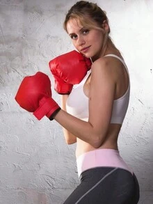 1 雙成人拳擊手套、拳擊裝備、全指拳擊手套、綜合格鬥、泰拳、跆拳道 - 紅色 - 查看 5