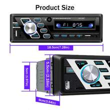 1入24v汽車mp3播放器,帶有卡插槽和fm收音機,汽車單碟mp3播放器 - 黑色 - 查看 11