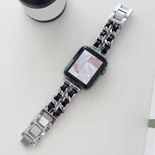 1 Miếng Kim loại Cowboy Chuỗi Tương thích với Apple Watch Da Ban nhạc , Thích hợp Đối với 38mm , 40mm , 41mm , 42mm , 44MM , 45mm , 49mm S9 , S8 , S7 , S6 , S5 , S4 , S3 , S2 Tất cả Là MỘT Lý tưởng Qủa tặng Đối với Đặc biệt Dịp Như Sinh nhật , Giáng sinh , Lễ tạ ơn , , Bất ngờ Đến Của bạn Gia đình , Bạn Hoặc - Hoa hồng vàng - Xem 2